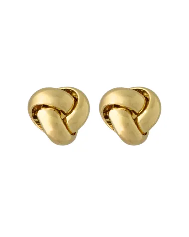 9CT Y/G KNOT EARRINGS 12mm